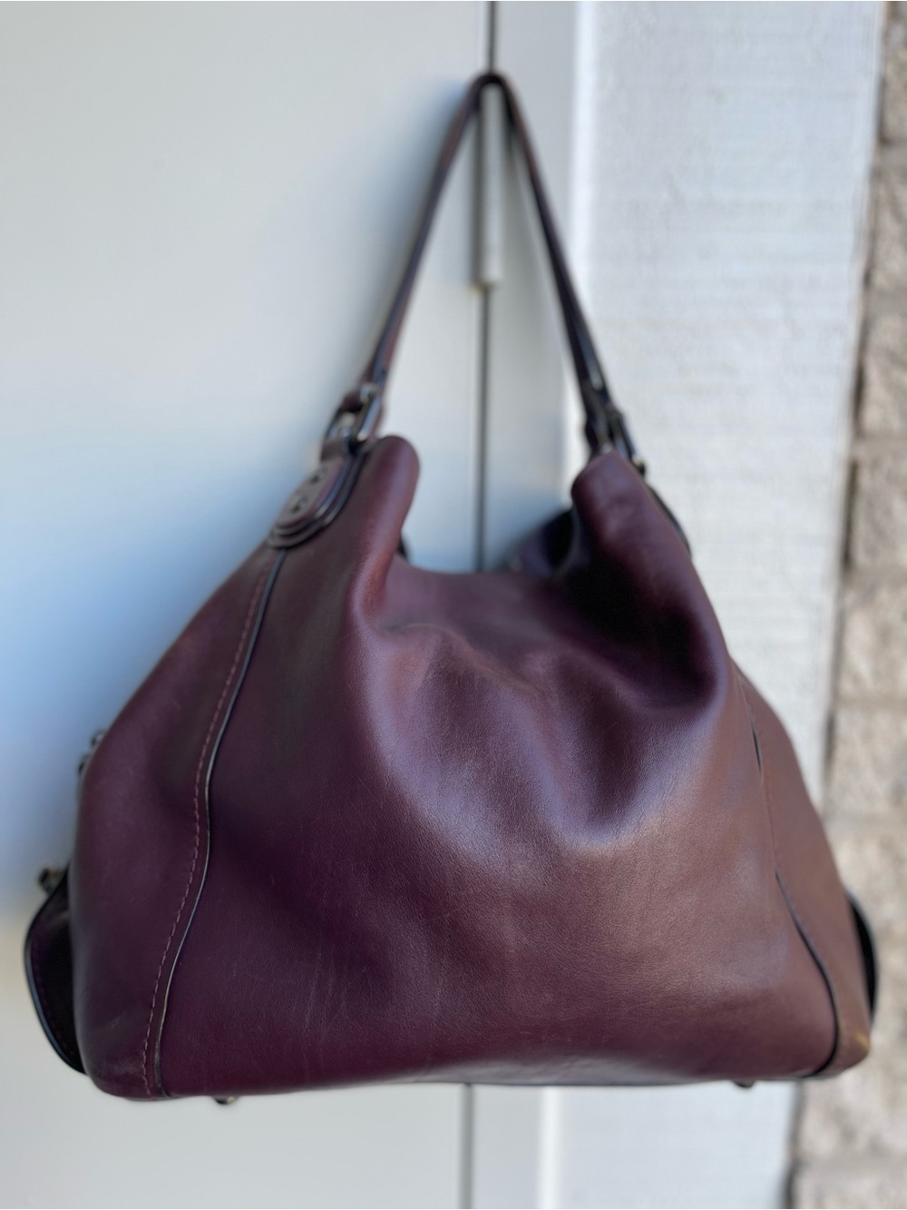 Coach Eddie shoulder bag purse slouch pepplestone